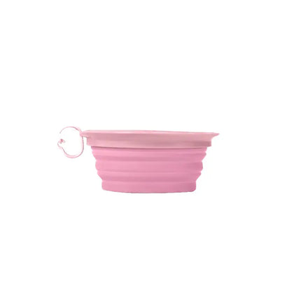 United Pets LEAF BOWL - Ciotola da Viaggio pieghevole in Silicone - Rosa - Ciotole