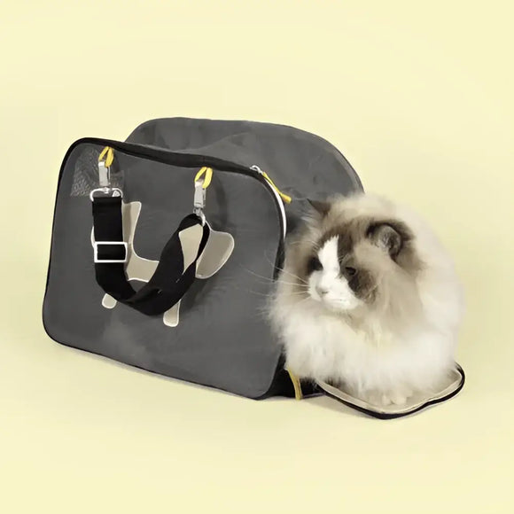 United Pets Mesh Bag - Trasportino per Gatti - NERO E GIALLO - Trasportini