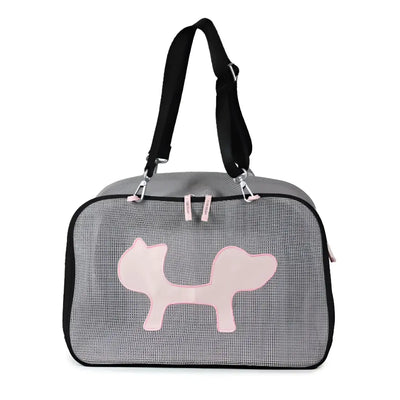United Pets Mesh Bag Xtra - Trasportino per Cani - Nero/Rosa - Trasportini