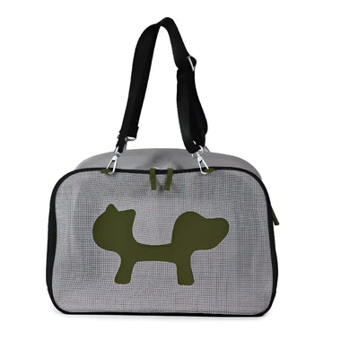 United Pets Mesh Bag Xtra - Trasportino per Cani - Nero/Verde - Trasportini