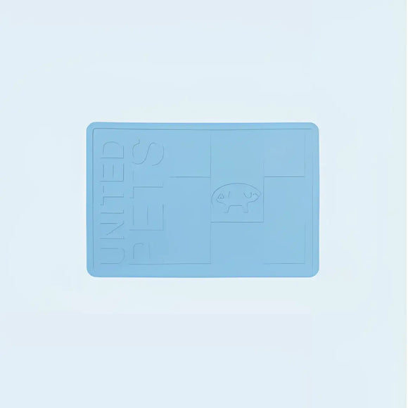 United Pets Mustafà tappetino sottociotola azzurro - M - Ciotole