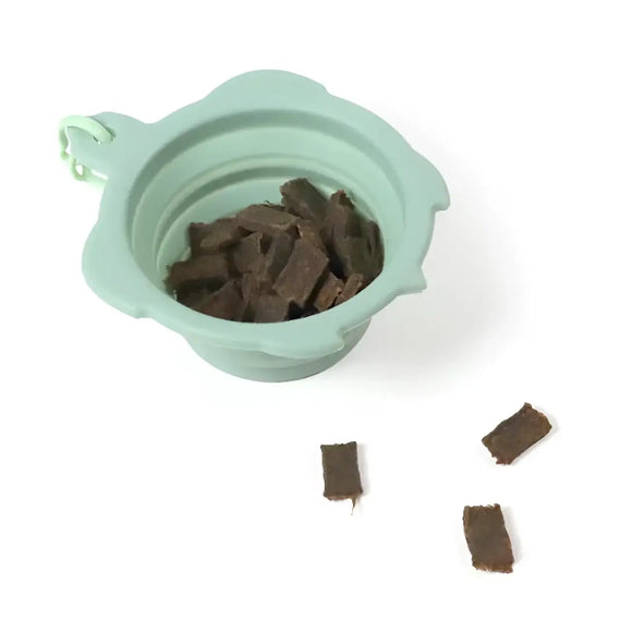 United Pets Turtle bowl - Ciotola da Viaggio pieghevole in Silicone - Verde - Ciotole