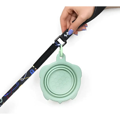 United Pets Turtle bowl - Ciotola da Viaggio pieghevole in Silicone - Verde - Ciotole