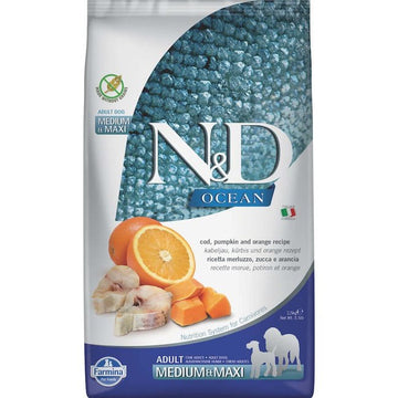 Pet Boutique - N&D Ocean Dog Merluzzo Zucca e Arancia Medium/Maxi