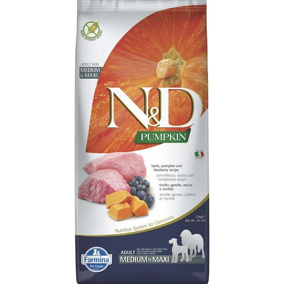 Pet Boutique - N&D Pumpkin Grain Free Agnello e Mirtillo Medium/Max