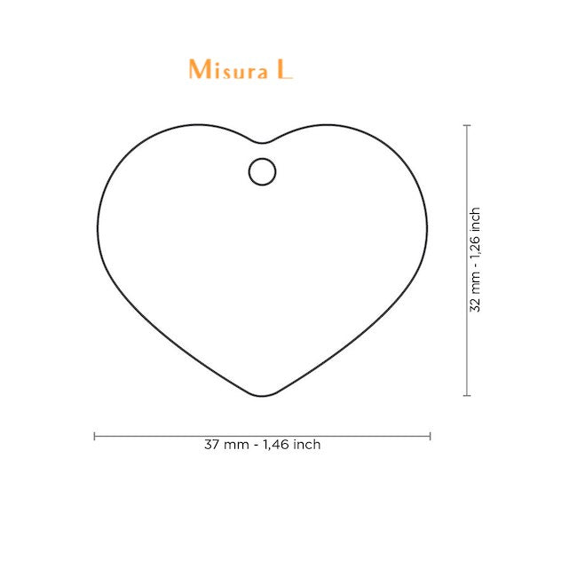 Etiqueta de identificación de corazón básica