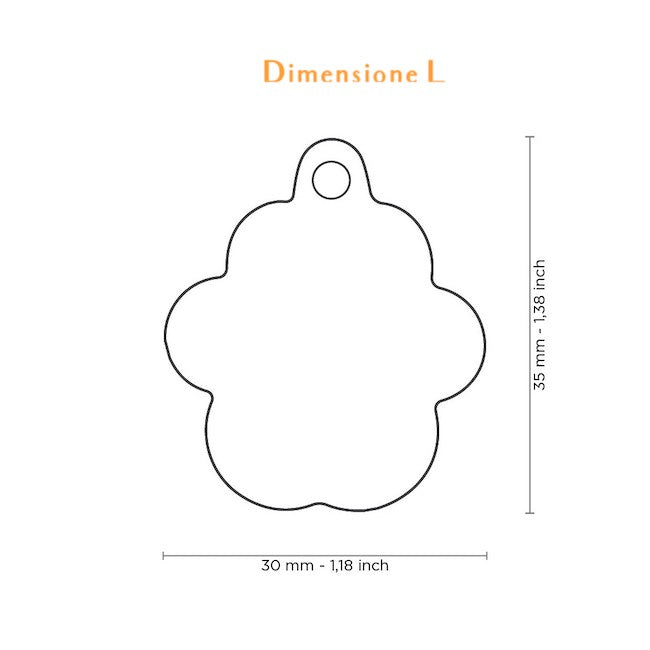 Etiqueta de identificación de pata brillante